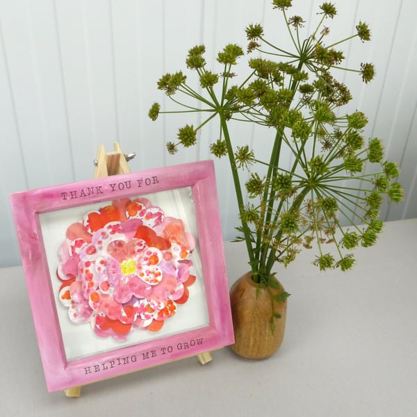 Teacher Frame, Thank You Frame, Framed Flowers, Thank You Gift
