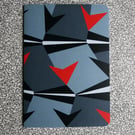 Mid Century Abstract A5 Blank Notebook - Dazzle 'Flare'