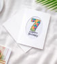 7th Birthday Card Cross Stitch, Handmade Number 7 Card for Seven Year Old