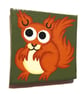 Red Squirrel Magnet - painted canvas magnet of cute British wildlife  - Image 3