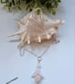 Rose Quartz Angel-Fairy Pendant  925 Sterling Silver Plated with chain - Image 1