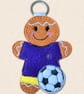 Footballer Gingerbread Decoration - Embroidered Football Character - Image 3
