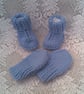 Baby's Hand Knitted Merino Mittens and Boots Set, Baby Shower Gift, Baby Clothes