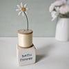 Clay Flower on a Vintage Wooden Bobbin 'hello flower'