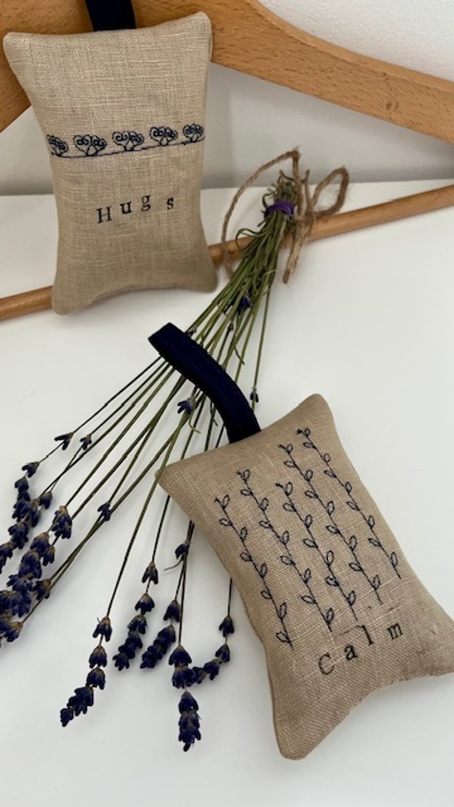 Lavender sachets - Linen lavender pillow - Highly scented Lavender 2 sachets