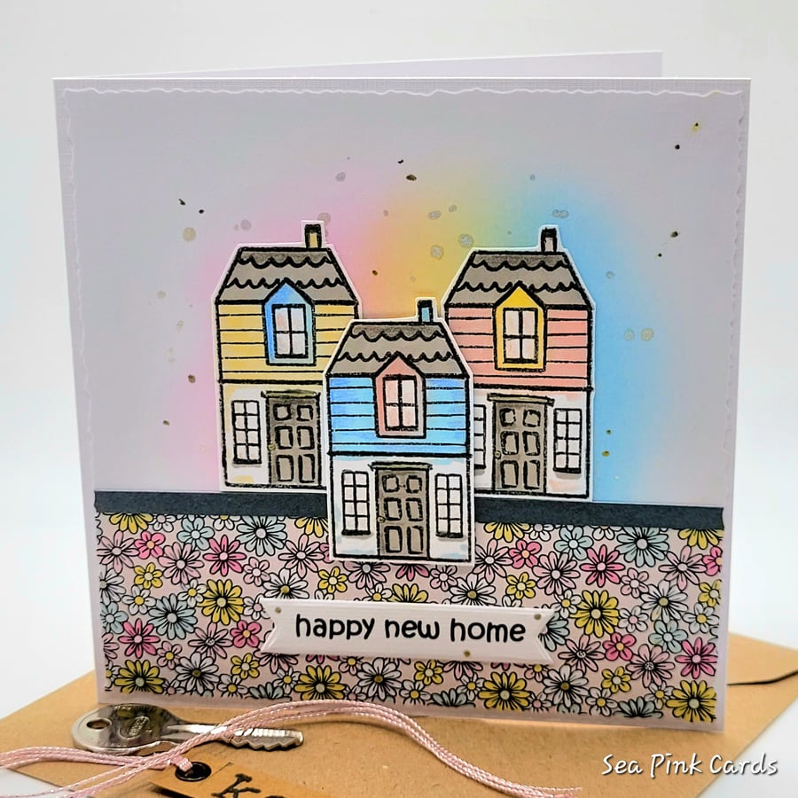 New Home Greeting Card - handmade cards - happy new home