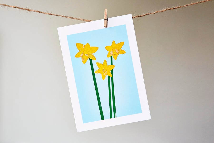Daffodil greetings card