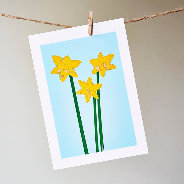 Daffodil greetings card