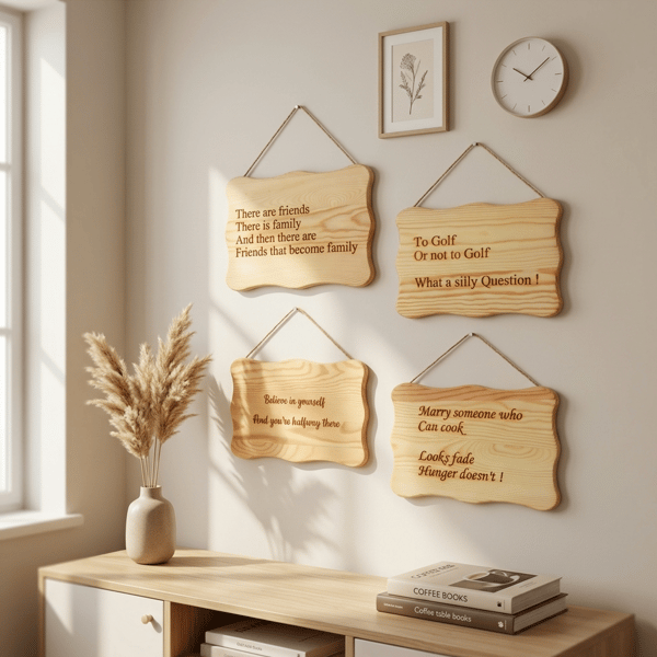 Wooden Quote Wall Sign Decoration