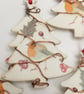 Handmade Decoupaged Robin Tree Decoration - Image 1