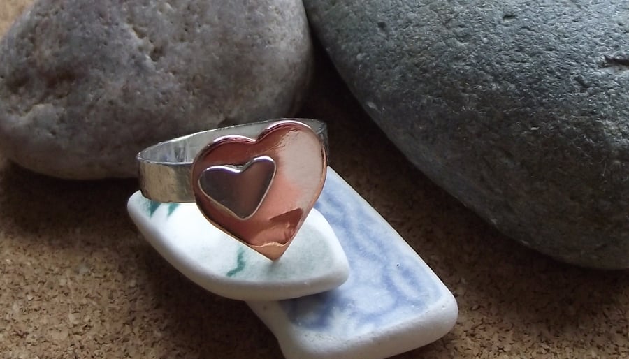 Copper and Sterling Silver ring
