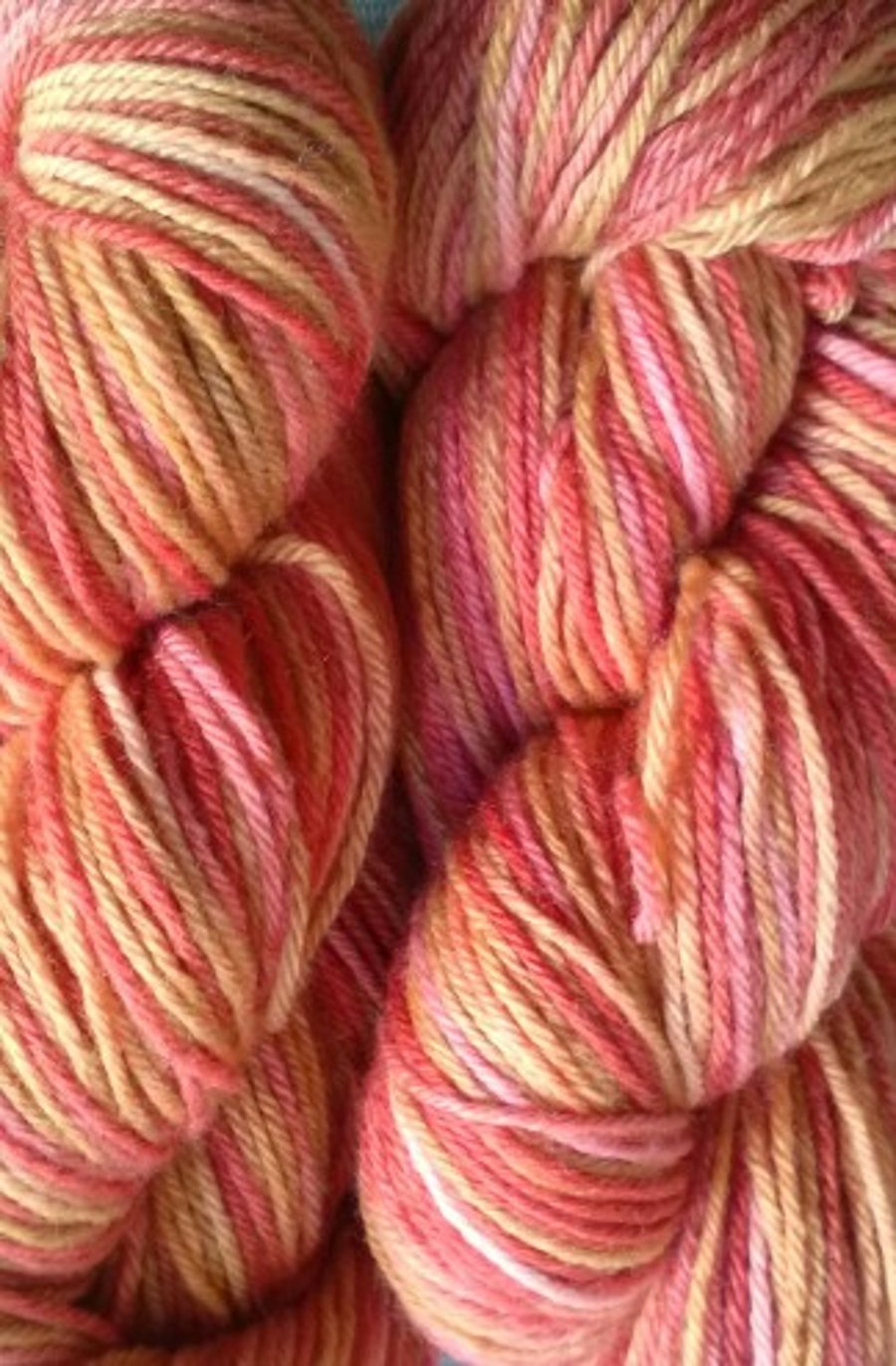 100g Hand-dyed 4PLY Sock Wool Coral Desert