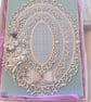 A5,  3d luxury hand crafted greeting card, blues