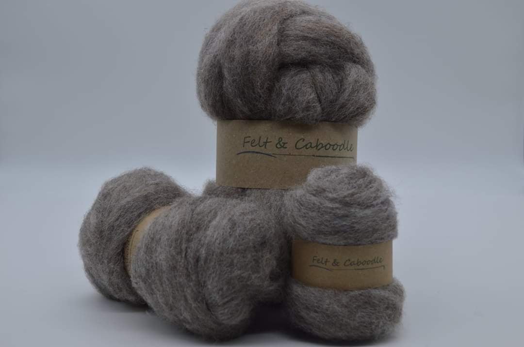 Carded Corriedale Squirrel 