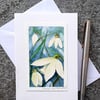 Watercolour Painting. Handpainted Blank Card
