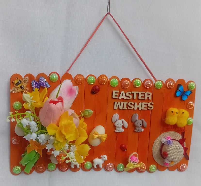 Handmade Easter wishes wall decoration
