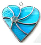 Turquoise Swirl Heart Stained Glass Suncatcher 145 - Image 4