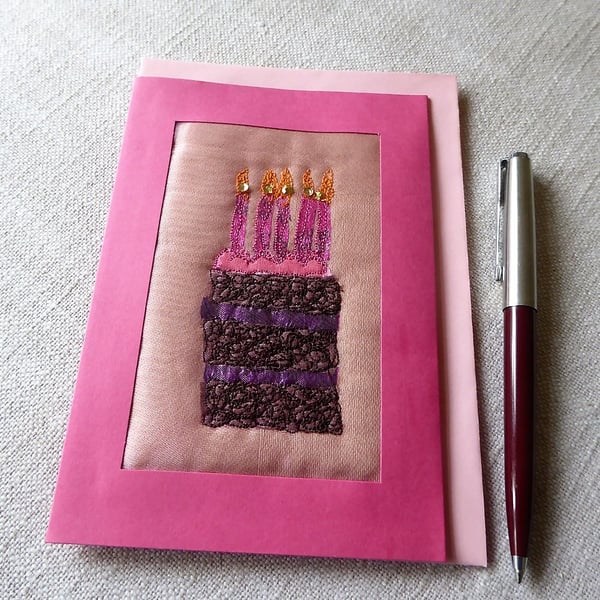 Individually Hand Crafted Textile Blank Card