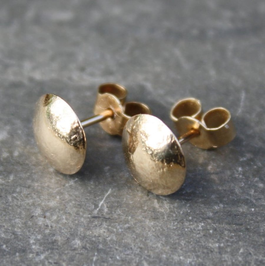 Small gold stud earrings