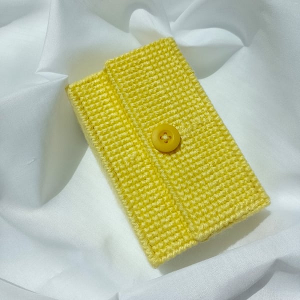 Sunshine Yellow Mesh and Yarn Tissue Box