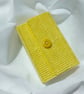 Sunshine Yellow Mesh and Yarn Tissue Box