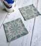 Hand Printed Linen Coaster Set - Image 3