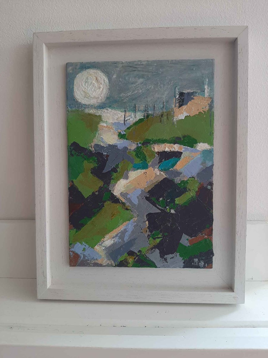 Abstract landscape small painting 