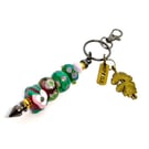 Handmade Floral Garden Lampwork Glass Bead Bag Charm  Pretty Unique Gift 