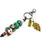 Handmade Floral Garden Lampwork Glass Bead Bag Charm  Pretty Unique Gift 