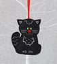 Cat decoration, black cat decoration, hanging decoration. - Image 3
