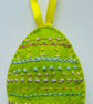 Easter felt embroidered egg