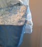 Blue tote bag with pockets and magnetic popper fastening.   - Image 5