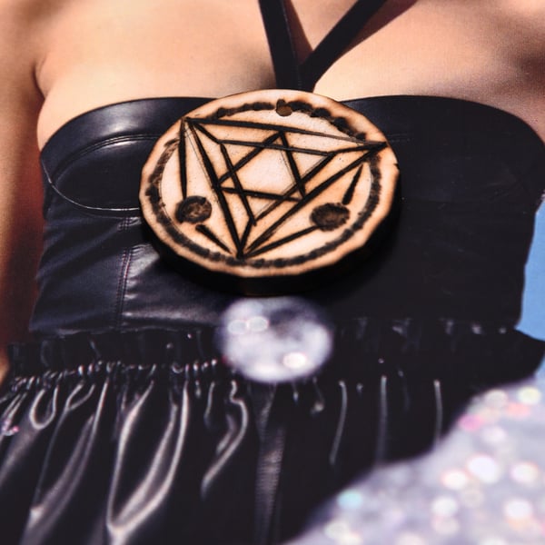 Sacred geometry pendants, wooden pendant, mystical jewellery