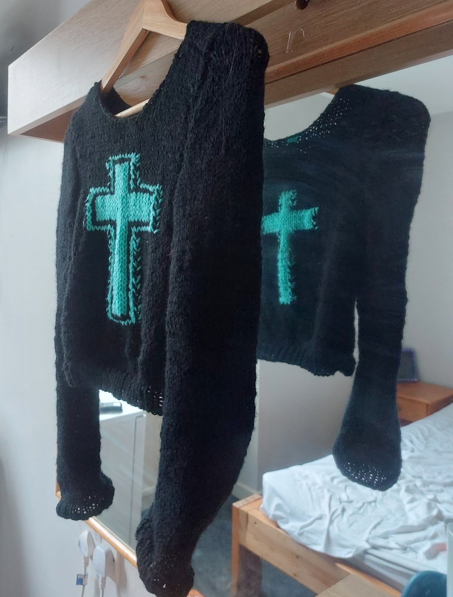 Holy Cross knitted jumper