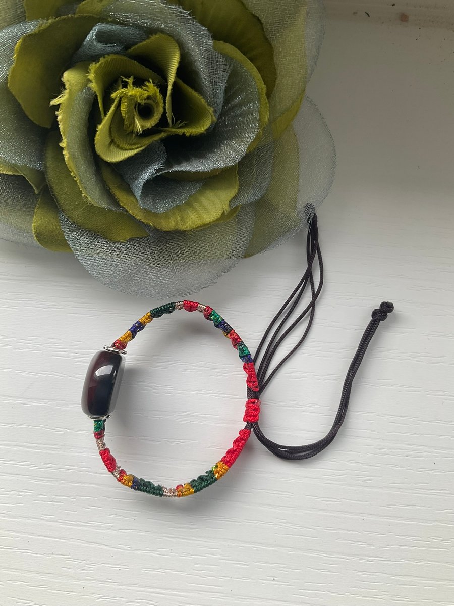 Handmade Natural Agate Chunky Women's Bracelet Boho Statement jewellery