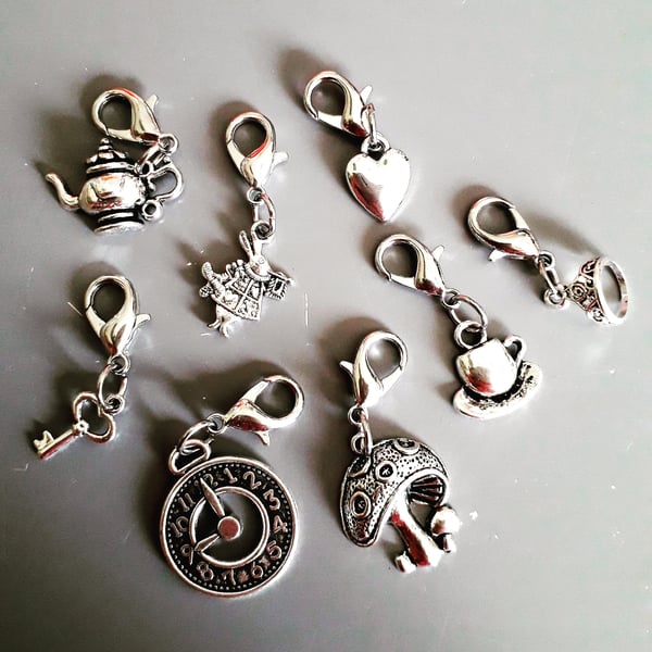 Alice in Wonderland stitch markers