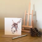 Fine Art Greeting Card - Donkey