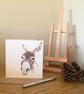 Fine Art Greeting Card - Donkey