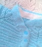 Baby's Knitted Blue and White 5 Piece Pram Set, Outdoor Clothes, Custom Make - Image 4