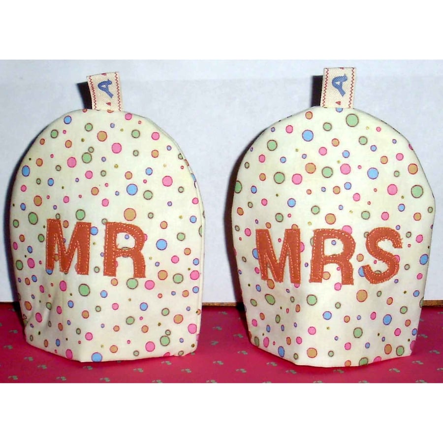 Egg Cosies Mr and Mrs SALE PRICE