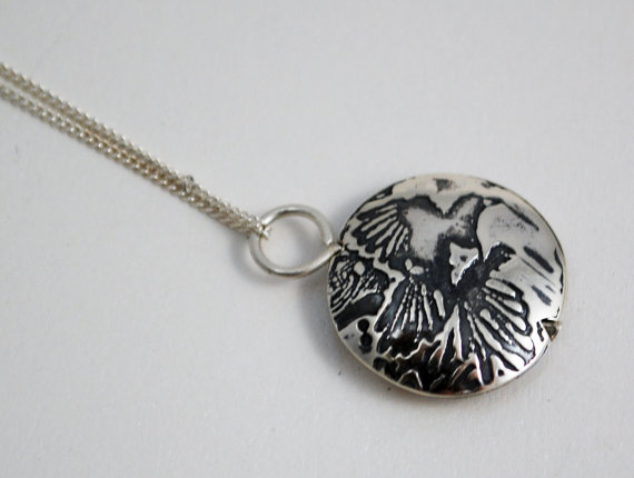 Sterling Silver Magpie pendant, small