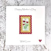 Mother’s Day Card with Detachable Glass Bookmark or Light Catcher