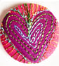 Buttons 1 inch button Hand Dyed Silks and Cottons Free Machine Embroidery Button