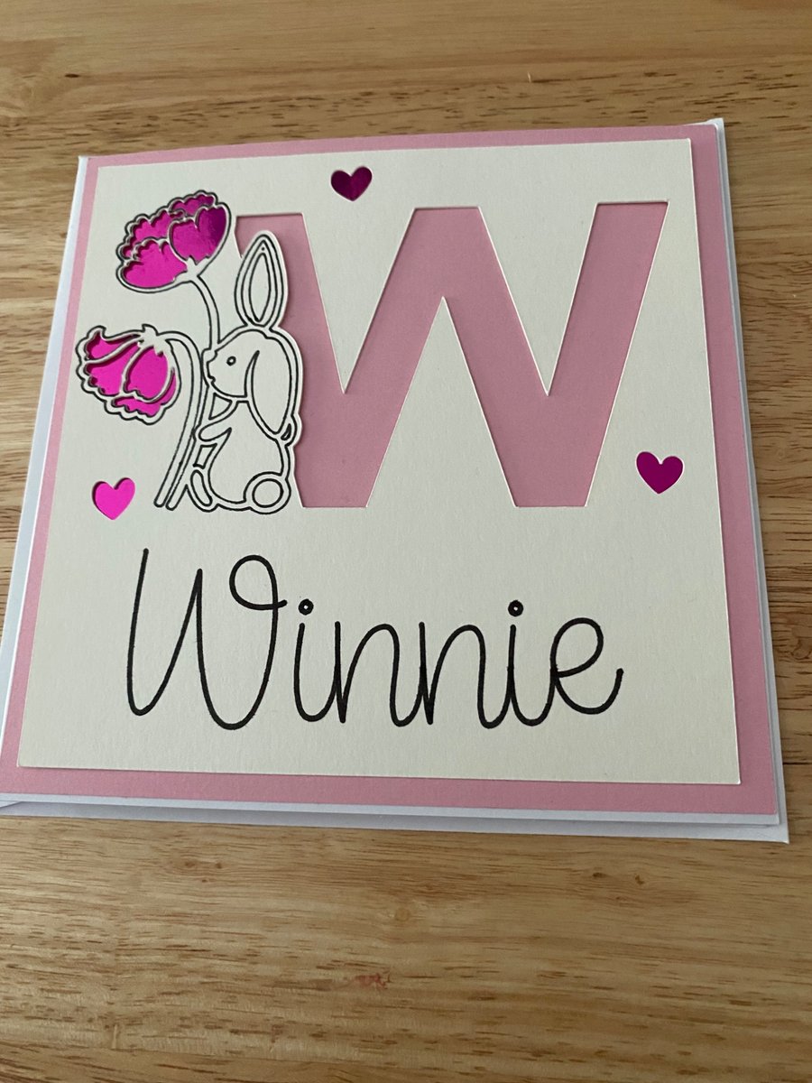 Personalised Initial Baby Card Keepsake Nursery Wall Art Gift