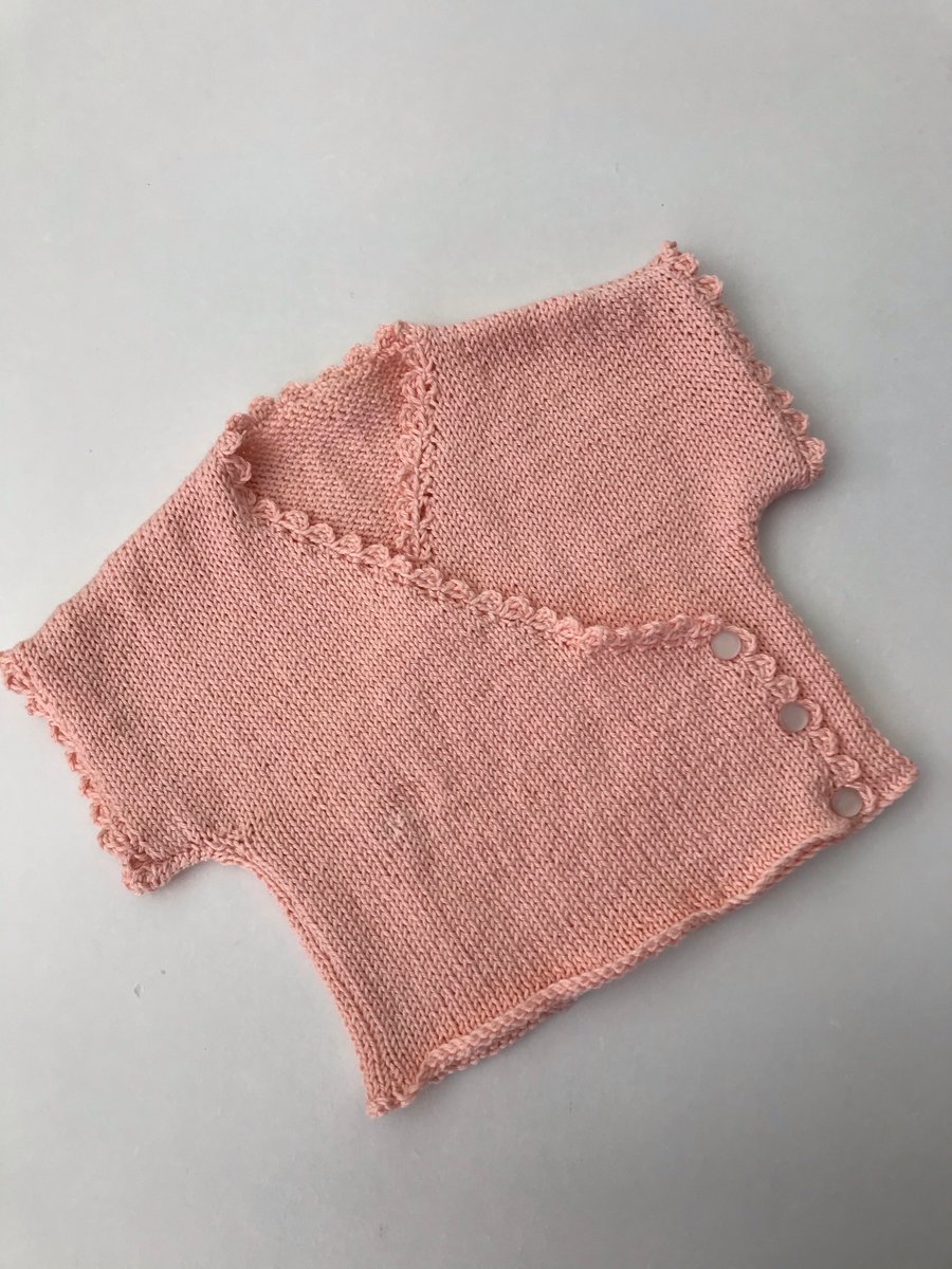Peach cotton crossover bolero