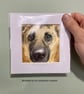 Small Watercolour Original Painting of German Shepherd Dog for 6" Frame - Image 5