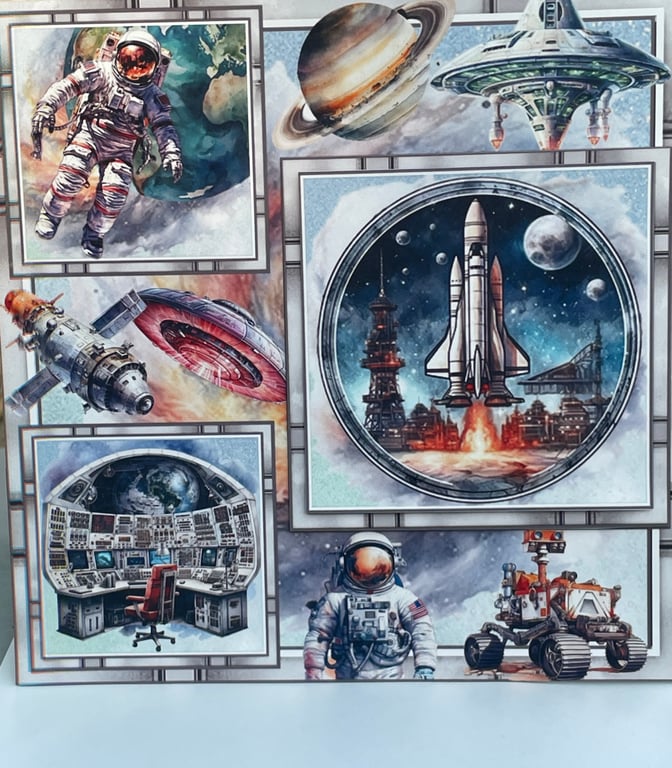 All things space happy birthday card