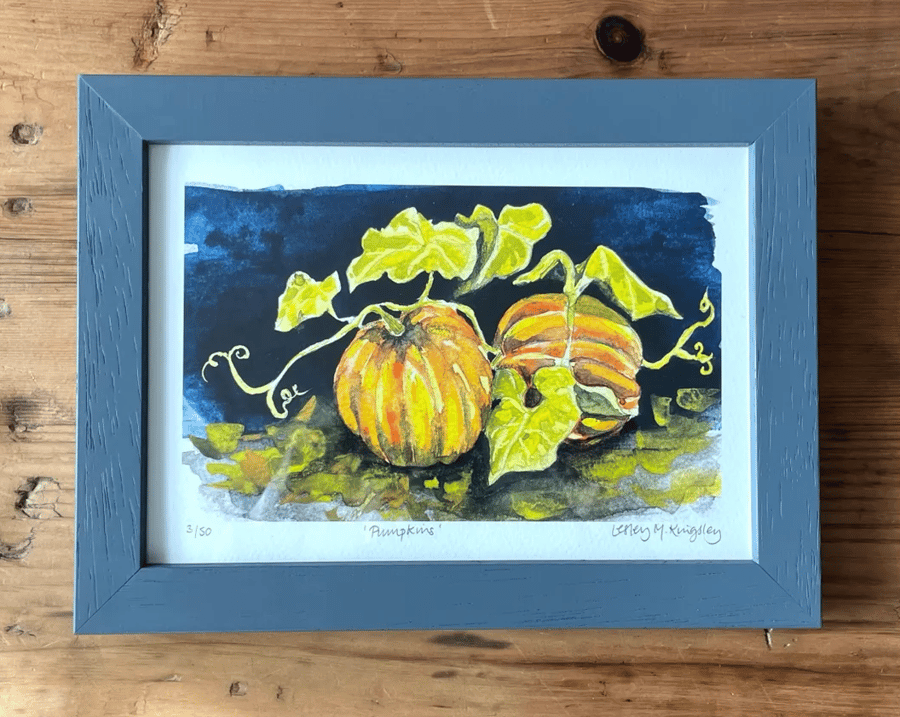 Framed 'Pumpkins' Limited Edition Giclée Print
