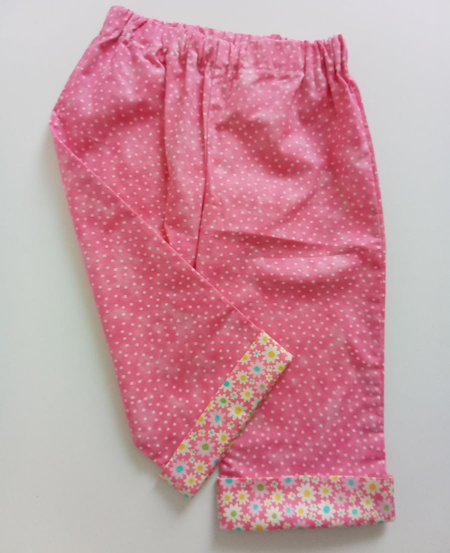Trousers, 9-12 months, Summer Trousers, girls, Cotton Trousers, Summer clothes