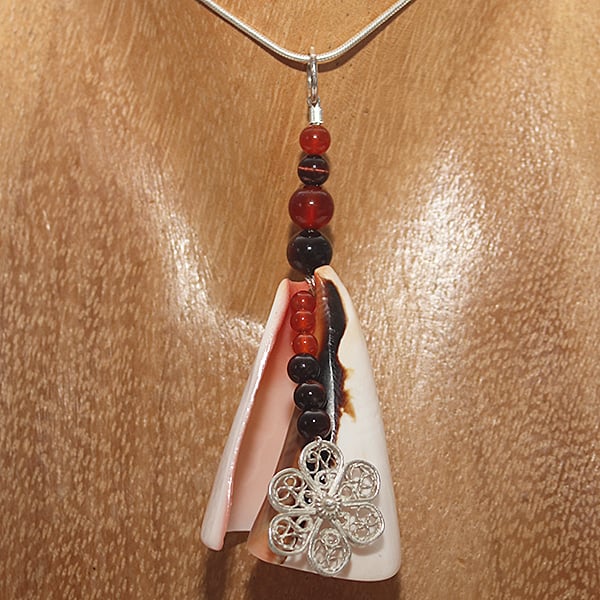 Filigree Shell Pendant